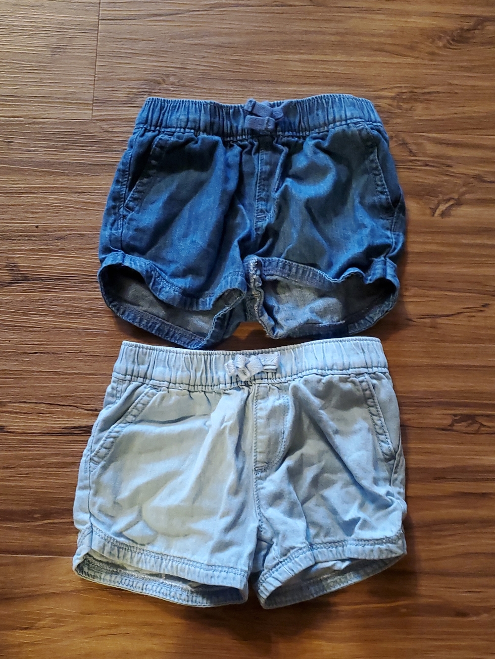 The Children's Place Denim-Style Shorts - Dark Blue & Light Blue